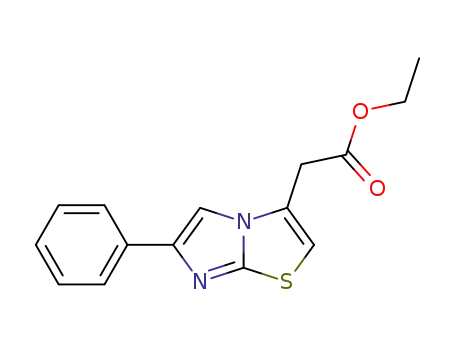 Molecular Structure of 57626-46-7 ((6-PHENYL-IMIDAZO[2,1-B]THIAZOL-3-YL)-ACETIC ACID ETHYL ESTER)