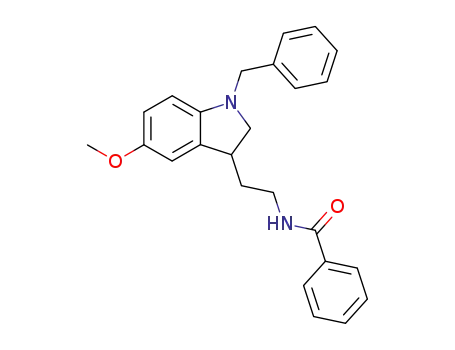 Molecular Structure of 126920-24-9 (N<sup>b</sup>-Benzoyl-N<sup>a</sup>-benzyl-5-methoxy-2,3-dihydrotryptamine)