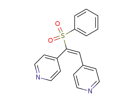 Pyridine, 4,4'-[1-(phenylsulfonyl)-1,2-ethenediyl]bis-, (E)-