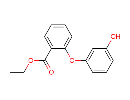 Molecular Structure of 135199-39-2 (2-(3-hydroxyphenoxy)benzoic acid ethyl ester)