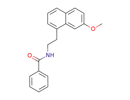 Molecular Structure of 138112-87-5 (N-[2-(7-methoxynaphthalen-1-yl)ethyl]benzamide)