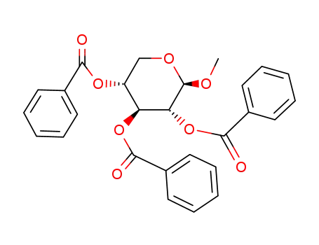 Molecular Structure of 6638-76-2 (methyl 2,3,4-tri-O-benzoylpentopyranoside)
