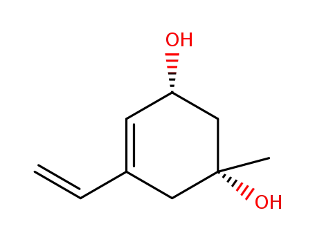 Molecular Structure of 1591633-00-9 ((+)-5-ethenyl-3-methylcyclohex-5-en-1,3-diol)