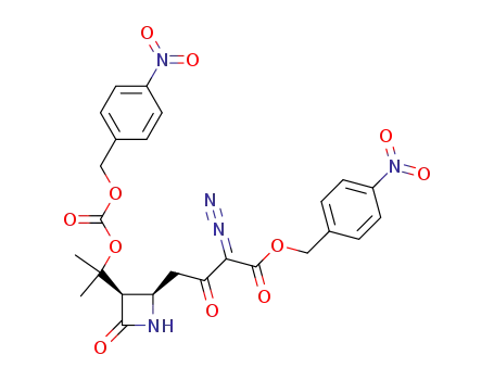 4-nitrobenzyl 2-diazo-4-[(2R,3R)-3-{1-methyl-1-(4-nitrobenzyloxycarbonyloxy)-ethyl}-4-oxoazetidin-2-yl]-3-oxobutanoate