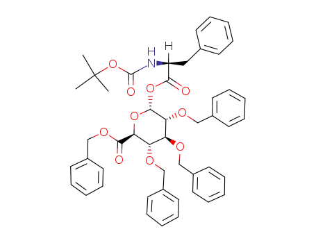 benzyl 2,3,4-tri-O-benzyl-1-O-<N-(tert-butoxycarbonyl)-L-phenylalanyl>-D-glucopyranuronate