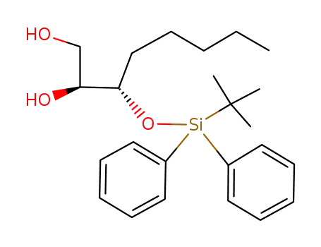 Molecular Structure of 93292-62-7 ((2S,3S)-3-(tert-Butyl-diphenyl-silanyloxy)-octane-1,2-diol)