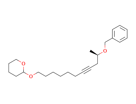 2H-Pyran, tetrahydro-2-[[10-(phenylmethoxy)-7-undecynyl]oxy]-, (10R)-