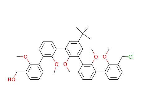 5-(1,1-dimethylethyl)-3-(chloromethyl)-3-(hydroxymethyl)-2,2',2,2',2-pentamethoxy-<1,1':3',1:3,1':3',1-quinquephenyl>