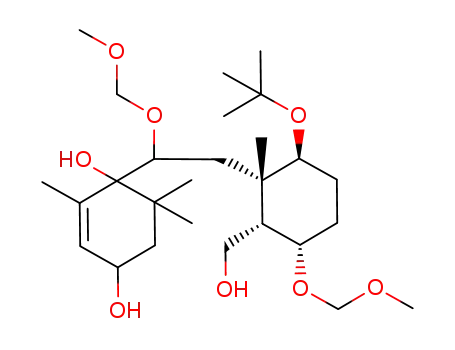 1-[2-((1S,2S,3S,6S)-6-tert-Butoxy-2-hydroxymethyl-3-methoxymethoxy-1-methyl-cyclohexyl)-1-methoxymethoxy-ethyl]-2,6,6-trimethyl-cyclohex-2-ene-1,4-diol
