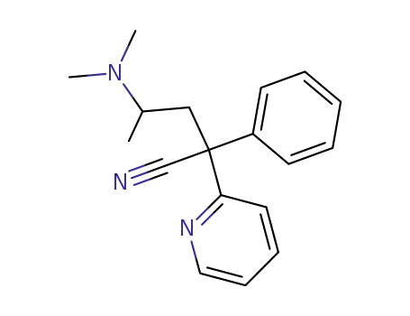 Molecular Structure of 99132-31-7 (2-Pyridineacetonitrile, a-[2-(dimethylamino)propyl]-a-phenyl-)