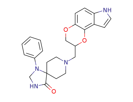 1,3,8-Triazaspiro[4.5]decan-4-one,
8-[(2,3-dihydro-7H-1,4-dioxino[2,3-e]indol-2-yl)methyl]-1-phenyl-