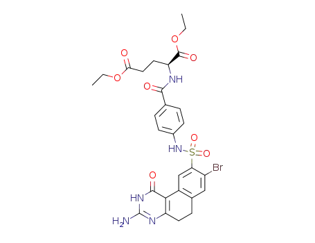 diethyl N-<4-<<(3-amino-8-bromo-1,2,5,6-tetrahydro-1-oxobenzo<f>quinazolin-9-yl)sulfonyl>amino>benzoyl>-L-glutamate