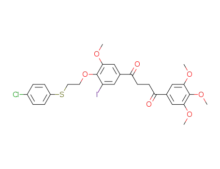 1-[3-methoxy-4-(4-chlorophenylthioethoxy)-5-iodophenyl]-4-(3,4,5-trimethoxyphenyl)butane-1,4-dione