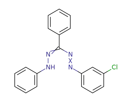 Molecular Structure of 23553-52-8 (Diazene, (3-chlorophenyl)[phenyl(phenylhydrazono)methyl]-)