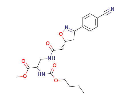 METHYL N-(BUTOXYCARBONYL)-3-{[(5R)-3-(4-CYANOPHENYL)-4,5-DIHYDROISOXAZOL-5-YL]ACETAMIDO}-L-ALANINATE