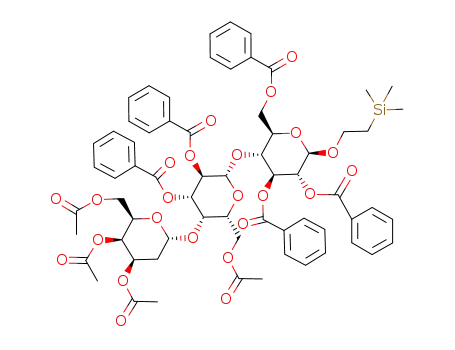 2-(trimethylsilyl)ethyl 4-O-<6-O-acetyl-2,3-di-O-benzoyl-4-O-(3,4,6-tri-O-acetyl-2-deoxy-α-D-lyxo-hexopyranosyl)-β-D-galactopyranosyl>-2,3,6-tri-O-benzoyl-β-D-glucopyranoside