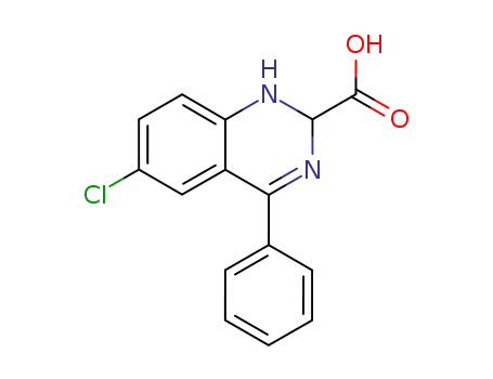 Molecular Structure of 153681-82-4 (6-chloro-4-phenyl-1,2-dihydroquinazoline-2-carboxylic acid)
