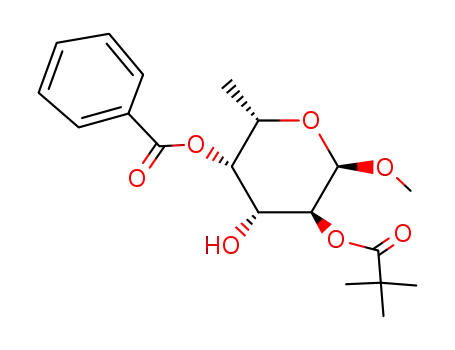 Methyl 4-O-Benzoyl-6-deoxy-2-O-(2,2-dimethylpropanoyl)-α-L-galactopyranoside