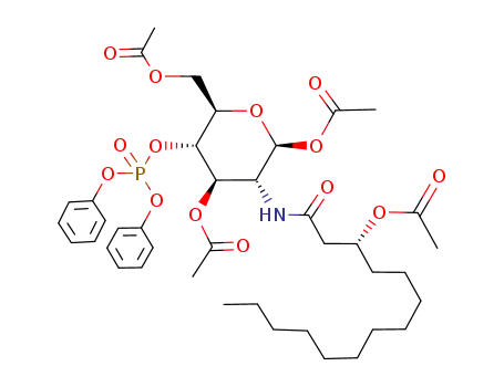 2-<(3R)-3-acetoxytetradecanamido>-1,3,6-tri-O-acetyl-2-deoxy-β-D-glucopyranose 4-diphenylphosphate