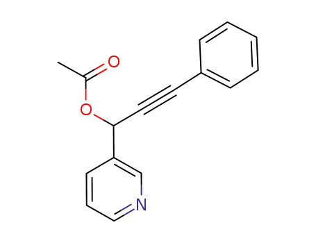 1-(3-phenyl-1-(pyridin-3-yl)prop-2-ynyl)-1 acetate