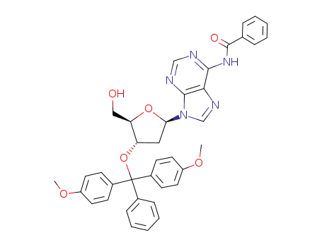Molecular Structure of 140712-79-4 (N6-BENZOYL-3'-O-(4,4'-DIMETHOXYTRITYL)-2'-DEOXYADENOSINE)