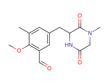 2-Methoxy-3-methyl-5-(3,6-dioxo-4-methyl-2-piperazinylmethyl)benzaldehyde