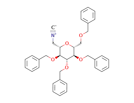(2R,3R,4R,5S,6S)-3,4,5-Tris-benzyloxy-2-benzyloxymethyl-6-isocyanomethyl-tetrahydro-pyran