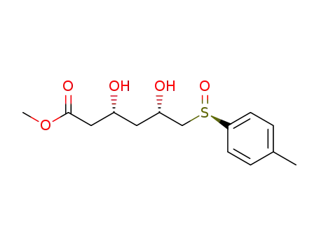 (+)-<3(R),5(S),S(R)> methyl 3,5-dihydroxy-6-(p-tolylsulfinyl) hexanoate