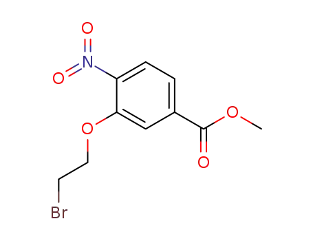 Molecular Structure of 185540-61-8 (Benzoic acid, 3-(2-bromoethoxy)-4-nitro-, methyl ester)