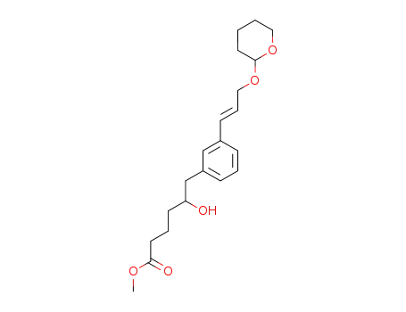 methyl-5-hydroxy-6-[3-(3-tetrahydropyranyloxy-1E-propenyl)phenyl]hexanoate