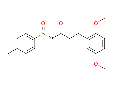 Molecular Structure of 251447-03-7 (R<sub>S</sub>-4-(2,5-dimethoxyphenyl)-1-p-tolylsulfinyl-2-butanone)