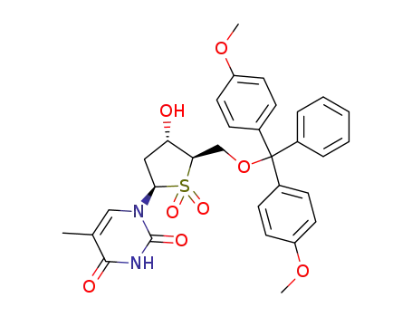1-{(2R,4S,5R)-5-[Bis-(4-methoxy-phenyl)-phenyl-methoxymethyl]-4-hydroxy-1,1-dioxo-tetrahydro-1λ<sup>6</sup>-thiophen-2-yl}-5-methyl-1H-pyrimidine-2,4-dione