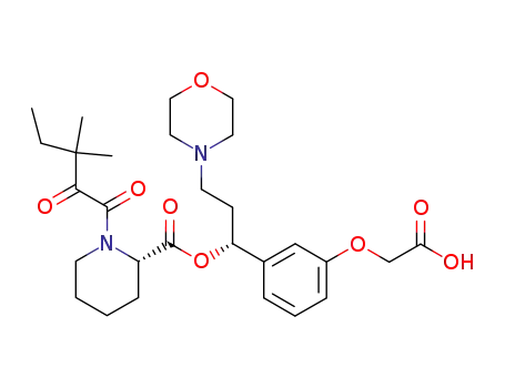 (S)-1-(3,3-Dimethyl-2-oxo-pentanoyl)-piperidine-2-carboxylic acid (R)-1-(3-carboxymethoxy-phenyl)-3-morpholin-4-yl-propyl ester