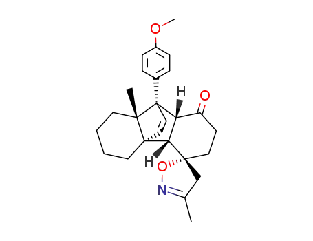 (2'S,4aS,4bS,8aS,9R,9aR)-9-(4-methoxyphenyl)-8a-methyl-dodecahydrospiro(1H-4b,9-etheno-4H-fluorene-4,2'-4'-methyl-isoxazoline)-1-one