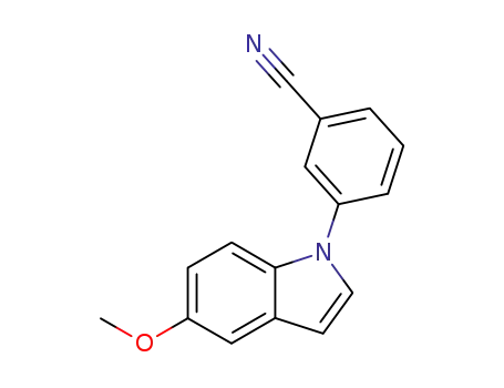 Benzonitrile, 3-(5-methoxy-1H-indol-1-yl)-