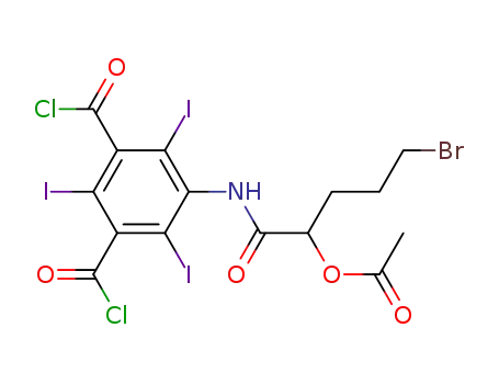 1,3-Benzenedicarbonyl dichloride,
5-[[2-(acetyloxy)-5-bromo-1-oxopentyl]amino]-2,4,6-triiodo-