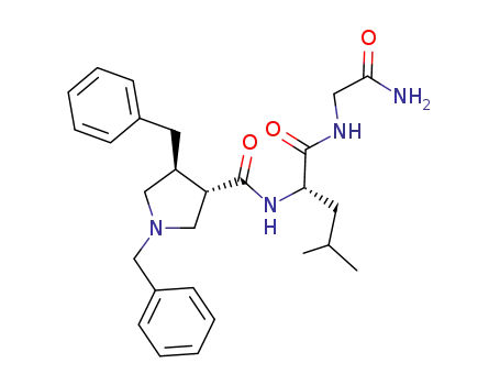 (3S,4S)-1,4-Dibenzyl-pyrrolidine-3-carboxylic acid [(S)-1-(carbamoylmethyl-carbamoyl)-3-methyl-butyl]-amide