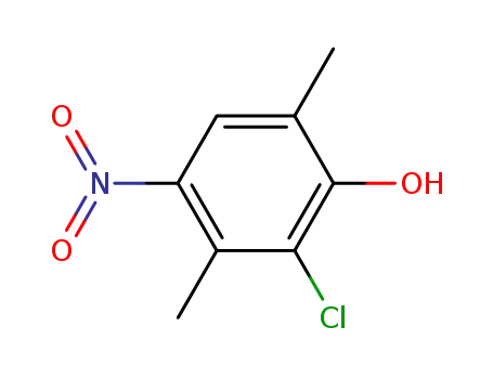 Molecular Structure of 13711-14-3 (2-chloro-3,6-dimethyl-4-nitro-phenol)