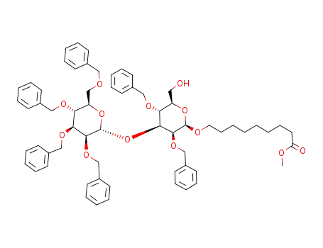 8-Methoxycarbonyloctyl 2,3,4,6-tetra-O-benzyl-α-D-mannopyranosyl-(1->3)-2,4-di-O-benzyl-β-D-mannopyranoside
