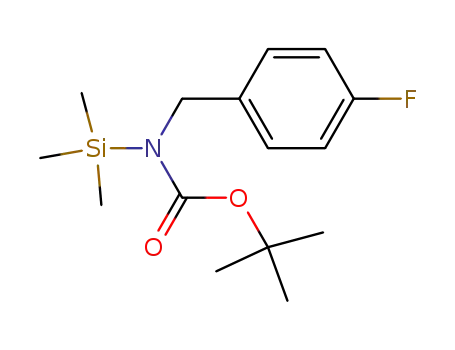 Molecular Structure of 196707-30-9 (N-(trimethylsilyl)-N-(tert-butyloxycarbonyl)-4-fluorobenzylamine)