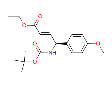 (E)-(S)-4-tert-Butoxycarbonylamino-4-(4-methoxy-phenyl)-but-2-enoic acid ethyl ester