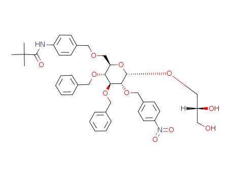 3-O-<3,4-di-O-benzyl-2-O-(p-nitrobenzyl)-6-O-(p-pivaloylaminobenzyl)-α-D-glucopyranosyl>-sn-glycerol