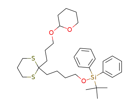 tert-butyldiphenyl(4-(2-(3-((tetrahydro-2H-pyran-2-yl)oxy)propyl)-1,3-dithian-2-yl)butoxy)silane