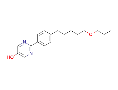 Molecular Structure of 150595-45-2 (5-Hydroxy-2-(4-<5-propyloxypentyl>phenyl)pyrimidine)