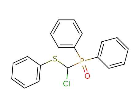 Molecular Structure of 184705-24-6 (Phosphine oxide, [chloro(phenylthio)methyl]diphenyl-)