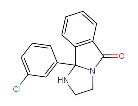 Molecular Structure of 13450-06-1 (5H-Imidazo[2,1-a]isoindol-5-one,
9b-(3-chlorophenyl)-1,2,3,9b-tetrahydro-)