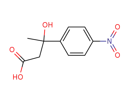 Molecular Structure of 5350-45-8 (3-HYDROXY-3-METHYL-3-(4-NITROPHENYL)PROPANOIC ACID)