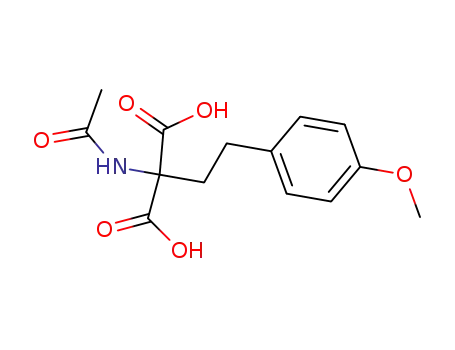Molecular Structure of 82267-42-3 (<2-(p-methoxyphenyl)ethyl>(acetamido)malonic acid)