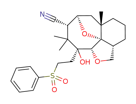 11α-cyano-1β-hydroxy-1α-(2'-phenylsulfonylethyl)-3α,10α-oxido-2α,13α-oxido-8β,12,12-trimethylbicyclo<6.4.0<sup>3,8</sup>>dodecane