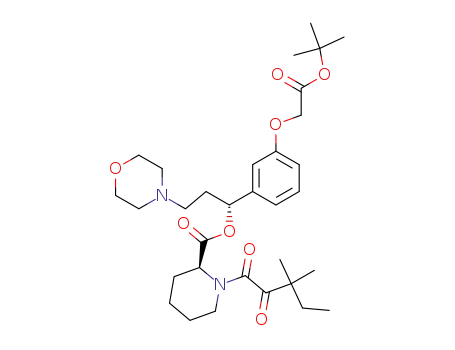 (1R)-1-[3-[2-(1,1-dimethylethoxy)-2-oxoethoxy]phenyl-3-(4-morpholinyl)-1-propanyl (2S)-1-(3,3-dimethyl-1,2-dioxopentyl)-2-piperidinecarboxylate